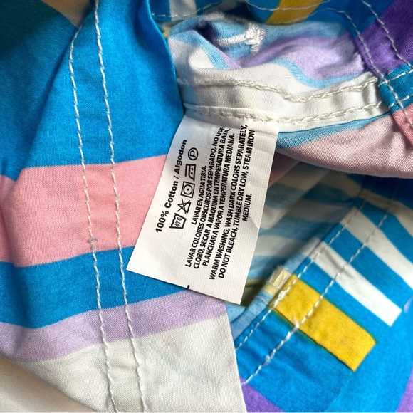 Tim Haan NWT Men’s Pastel Striped Boardies Board Shorts Swim Trunks Blue Medium - Picture 7 of 11